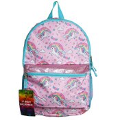 Wholesale - 17" GIRLS RAINBOW UNICORNS SUGAR PLUM/CAPRI BACKPACK C/P 24, UPC: 089305523735